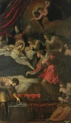 Chiara Albini Pietrazzani és öt gyermeke, Eleanora, Vincenzo, Cinzia, Tullo és Anna