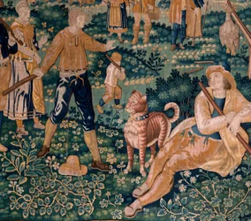 Flamand kárpit. A liba játék. Oudenaarde műterme. 341x395 cm. Lt. (83058)-7 / 0008. 17. század.