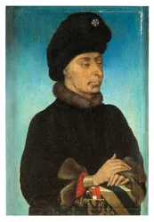 János, a rettenthetetlen, Burgundia hercege (olaj a panelen)
