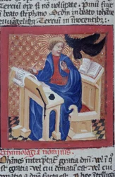 Gen 1111 oldal a Legenda Aurea-ból, Bruges, 1400-10