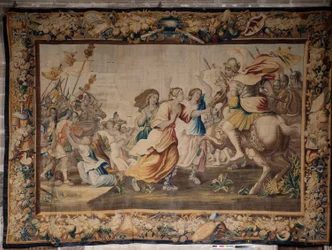 A katedrális (Catedral de Santa María de Sigüenza). A katedrális gyűjteménye. Flamand kárpit. Róma története (?). Jelzett: „BB D EGGERMANS. Ian Le Clerc, D. Eggermans”. Brüsszel. Kezdje a 17. századot.
