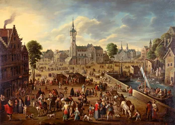 Városkép a Lier főteréről, kb. 1620-1625