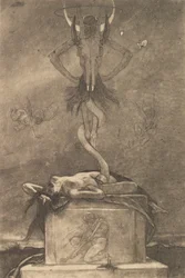 Az áldozat, A sátániak című műből, kb. 1882