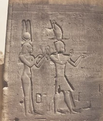 Dendera Tentyris, Athor temploma - hátsó arc - Kleopátra és ..., 1851-52, nyomtatva 1853-54.