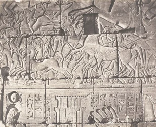 Karnak Théba, Palota zárása – Részletek az O pont szobrairól, 1851-52, nyomtatva 1853-54.