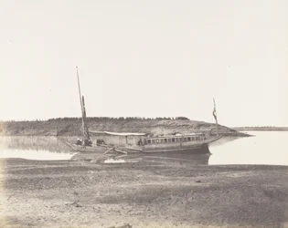 Louksor, Petit Bras du Nile - Voyageurs Barque, 1851-52, nyomtatott 1853-54.