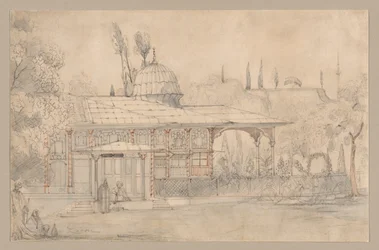 Pavilon egy mecset közelében, 1800-as évek.