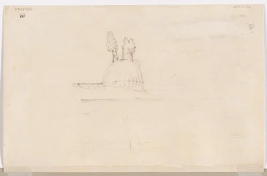 Vázlat a mecset melletti pavilonhoz, 1800-as évek.