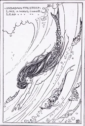 És lefelé a meredek, mint egy hullám, úgy ugranék (A sellő) (litho)