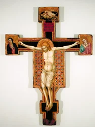 Festett feszület, 1325-35 körül (tempera a panelen)