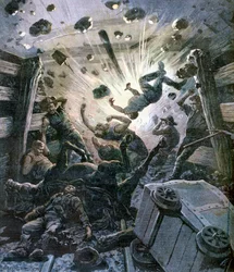 Egy tűzgőz-robbanás, Franciaország, 1892