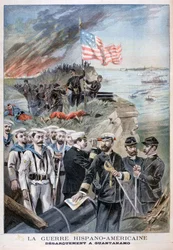 Csapatok partraszállása Guantánamóban, Kubában, 1898.