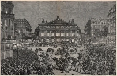 Párizsi zavargások Richard Wagner „Lohengrin” című művének Palais Garnier-beli előadása ellen, 1891 - Hazafias tüntetés, Place de l