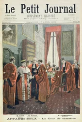 Címlap, amely a Semmítőszéket ábrázolja Loew úrral, Chambareaud úrral és Manau úrral, illusztráció a Le Petit Journal illusztrált mellékletéből