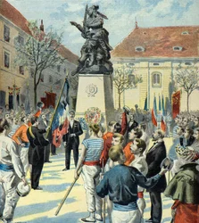 fetes commemoratives a Belfort en 1896 (metszet)