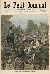 A kötelesség áldozatainak: A virágok csatája, a „Le Petit Journal”-ból, 1891. június 13.