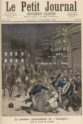 Zavargások Párizsban a „Lohengrin” előadása ellen a Palais Garnier-ben, a „Le Petit Journal” című lapból, 1891. október 3.