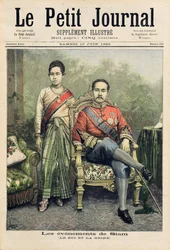 Sziám királya és királynője, illusztráció a „Le Petit Journal” című lapból, 1893. június 10.