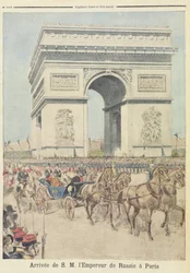 II. Miklós cár (1894-1917) Párizsban, a „Le Petit Journal”-ból, 1896. október 11.
