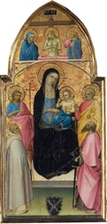 Madonna és gyermeke szentekkel, 1411-13 körüli (tempera, tábla)