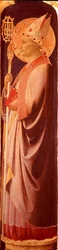 Szent Ágoston, pilaszter a Santa Trinita oltárkép jobb oldali hátlapjának hátlapjáról, 1434 körül (tempera, tábla)