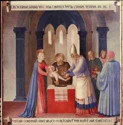 Krisztus élete: a körülmetélés, Armadio degli Argenti. (Tempera fán