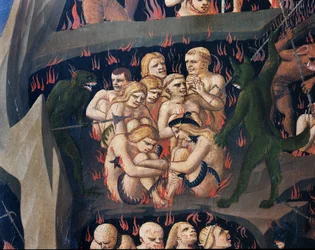 Az utolsó ítélet: Pokol (tempera a fán