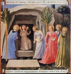 A három Mária a sírnál. Krisztus élete, Armadio degli Argenti. (Tempera fán