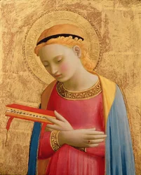 Szűz Angyali üdvözlet, 1450-55 (aranylevél és tempera falemezen) (lásd még: 139311)