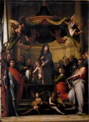 A Szűz a trónon avagy „Szent Katalin misztikus házassága” Fra Bartolomeo festménye