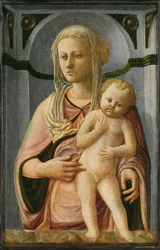 Madonna és gyermek, részlet, 1435 körül (tempera a panelen)