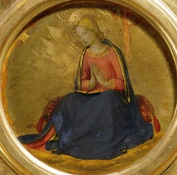Szűz Mária angyali üdvözlet a perugiai oltárképről, 1437 körül.