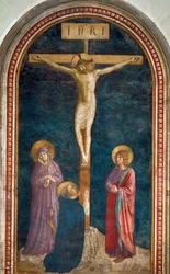 A keresztre feszítés Szent Domonkossal, c. 1440