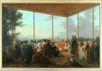 Aimali Carac nagyvezír audienciája Saint-Priest grófjának, március 18. ... (festmény, vászon)