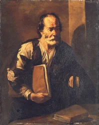 Diogenes lámpát tart (olaj, vászon)