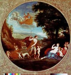 Francesco Albani (1578-1660) Vénusz és Adonisz festménye szerint az albán 17. századi Róma, Galleria Borghese