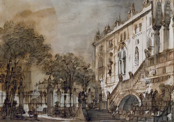 Francesco Bagnara díszlettervezője az Otellóhoz, Rossini operájához, a velencei La Fenice Színházban