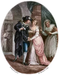 Jelenet Shakespeare Rómeó és Júliájából