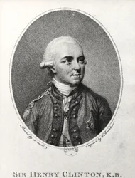 Sir Henry Clinton (1730-95) (metszet) (fekete-fehér fotó)