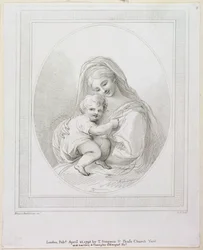 Szűz és gyermek, vésette Luigi Schiavonetti (1765-1810) 1793 (metszet)