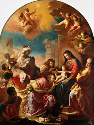 A mágusok imádása, Francesco Conti (1681-1760), Mária Mennybemenetele templom Montedominiban, Firenze, Toszkána, Olaszország