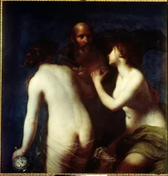 Loth és lányai Francesco Furini festménye (1604-1646) 17. századi Madrid, Prado Múzeum.