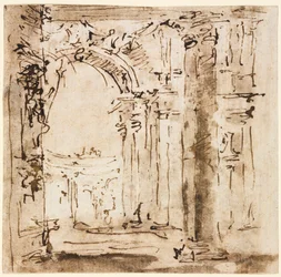 Rajzpár: A Villa Pisani és a Piazza San Marco... labirintusának vázlata, 1773-1778.