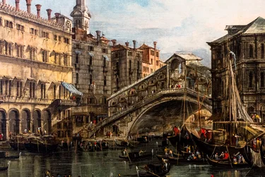Rialto-híd, részlet, 1754 után (olaj, vászon)