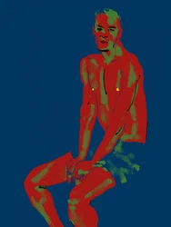 Pop-art férfi alak