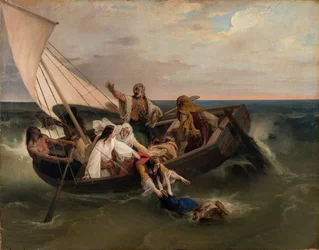 Csónak görög szökevényekkel, 1834.