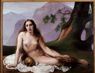 Marie Madeleine penitente (Bűnbánó Mária Magdolna) Francesco Hayez (1791-1882) festménye 1825 Méret: 118x150 cm Milánó, Modern Művészeti Galéria