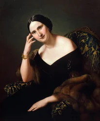 Caterina Bonvicini Cardinale portréja, Francesco Hayez (1791-1882), olaj, vászon