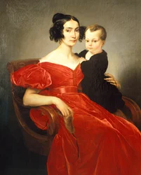 Teresa Zumali Marsili portréja fiával, Giuseppével, Francesco Hayez (1791-1882), olaj, vászon
