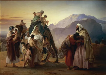 Jákob és Ézsau kibékülése (olaj, vászon